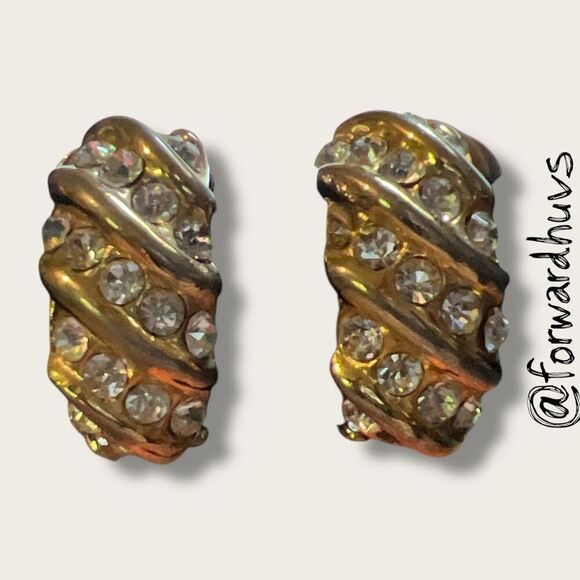 Bundle Sale 3 for $15 | Clip On Earrings READ - Missing Rhinestone - Picture 1 of 10